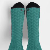 Chaussette Chaussettes sarcelle avec manchettes noires (Haut)