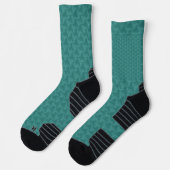 Chaussette Chaussettes sarcelle avec manchettes noires (Gauche)