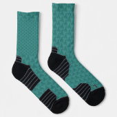 Chaussette Chaussettes sarcelle avec manchettes noires (Droite)