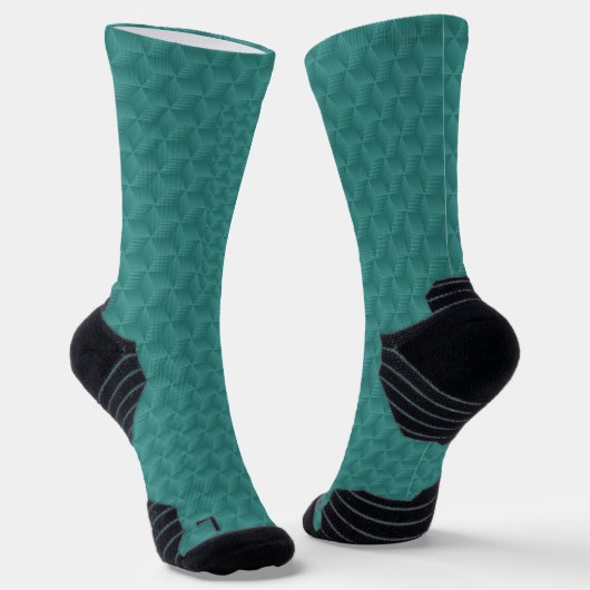 Chaussette Chaussettes sarcelle avec manchettes noires (Angulaire)