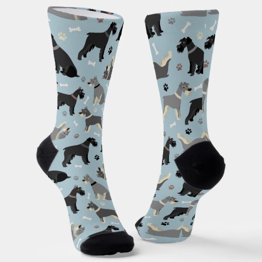 Chaussette Chaussettes Schnauzer et pattes d'os (Angulaire)