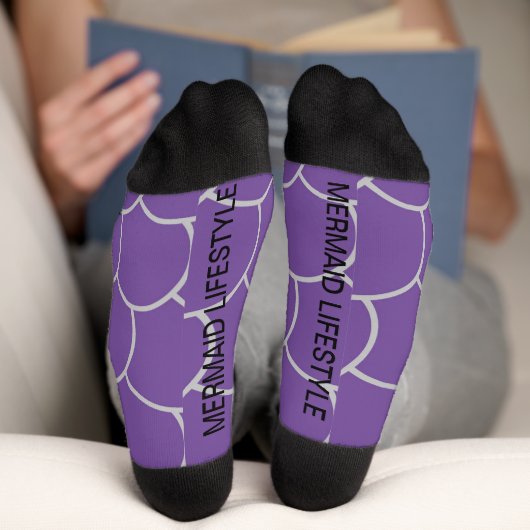 Chaussette chaussettes sirène violet (Fond)