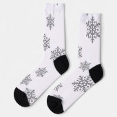 Chaussette Chaussettes Snowflakes en argent (Gauche)
