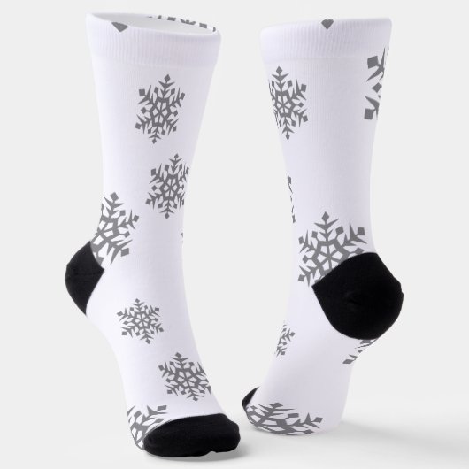 Chaussette Chaussettes Snowflakes en argent (Angulaire)