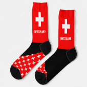 Chaussette Chaussettes suisses, couleurs du drapeau suisse /  (Gauche)