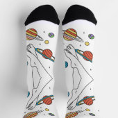 Chaussette Chaussettes Surreal Cosmic Leg & Planètes (Haut)