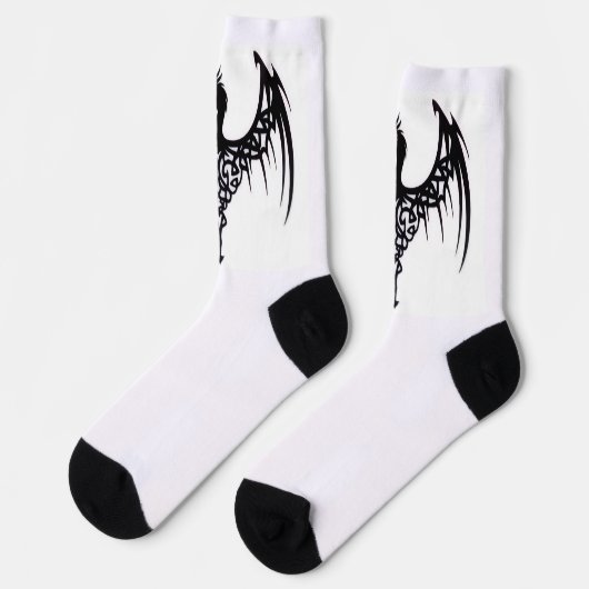 Chaussette Chaussettes symbole de dragon pour femmes (Gauche)