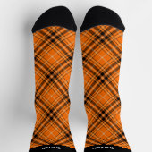 Chaussette Chaussettes tartan orange Halloween (Haut)