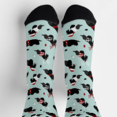 Chaussette Chaussettes Terrier écossaises de Noël (Haut)
