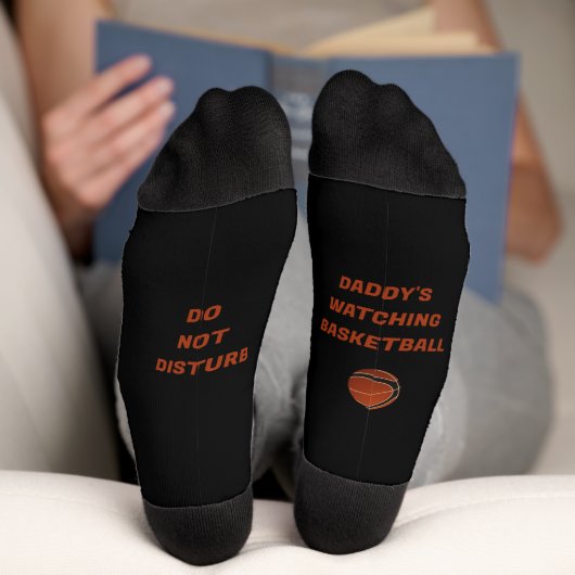 Chaussette Chaussettes texte de basket et de divertissement (Fond)