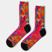 Chaussette Chaussettes Triangle multicolore Op-Art Rétro (Gauche)
