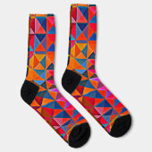 Chaussette Chaussettes Triangle multicolore Op-Art Rétro (Droite)