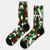Chaussette Chaussettes triangles rouges et vertes (Gauche)