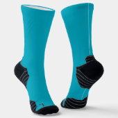 Chaussette Chaussettes Turquoise Monogramme Noir (Angulaire)