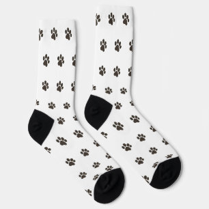 Chaussette Chaussettes unies à motif d'empreintes de pattes d