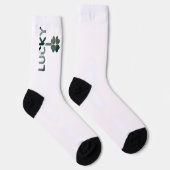 Chaussette Chaussettes Unisex LUCKY Tendance Abstrait blanc v (Droite)