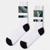 Chaussette Chaussettes Unisex Tendance Art Abstrait Noir Blan (Gauche)