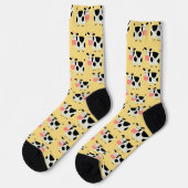 Chaussette Chaussettes Vaches Noires Blanches Mignonnes (Gauche)