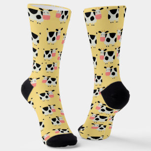Chaussette Chaussettes Vaches Noires Blanches Mignonnes