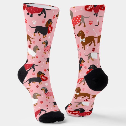 Chaussette Chaussettes Valentine Dachshund (Angulaire)