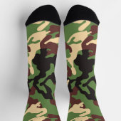 Chaussette Chaussettes vert camouflage et marron (Haut)