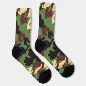 Chaussette Chaussettes vert camouflage et marron (Droite)