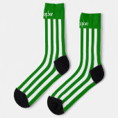 Chaussette Chaussettes Vert Et Blancs Design (Gauche)