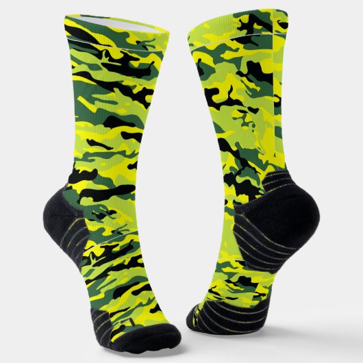 Chaussette Chaussettes vertes Crazy Camouflage (Angulaire)