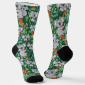 Chaussette Chaussettes vertes Cute Koala Motif Hunter (Angulaire)