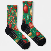 Chaussette Chaussettes vertes Festives de Noël (Droite)