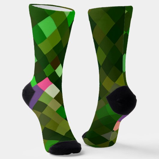 Chaussette Chaussettes vertes Pixelées (Angulaire)