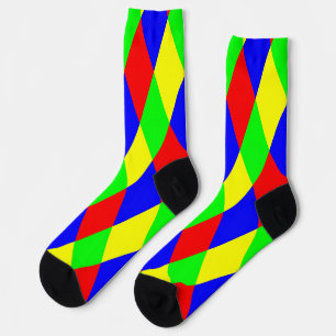 Chaussette Chaussettes vertes, rouges et jaunes de type Argyl