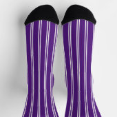 Chaussette Chaussettes Verticales Blanches Violettes Traditio (Haut)