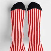 Chaussette Chaussettes verticales de taille moyenne rouge et  (Haut)