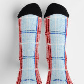 Chaussette Chaussettes Vintages rouges, blanches et bleues (Haut)