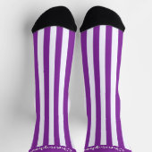 Chaussette Chaussettes Violet Et Blancs Design (Haut)