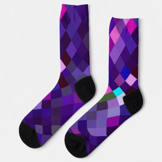 Chaussette Chaussettes Violettes Pixelisées (Gauche)