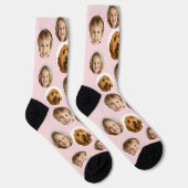 Chaussette Chaussettes Visage Personnalisées À Trois Photo | (Droite)