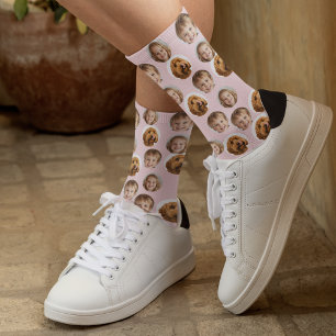 Chaussette Chaussettes Visage Personnalisées À Trois Photo   