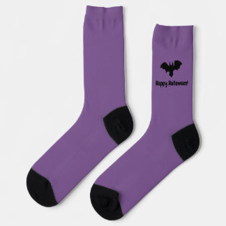 Chaussette Chauve-souris volante sur fond violet - Joyeux Hal