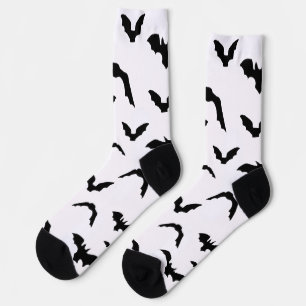 Chaussette Chauves-souris volantes sur fond blanc