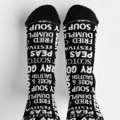 Chaussette Chef de restaurant jamaïcain à motif noir (Haut)