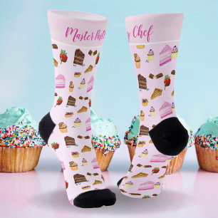Chaussette Chef Pâtissier Boulangerie Desserts Délicieux Aqua