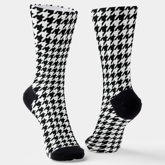 Chaussette Chèque de socle noir blanc classique (Angulaire)