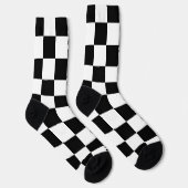 Chaussette Chèques et tourbillons - Noir et Blanc (Droite)