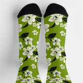 CHAUSSETTE CHERRY BLOSSOM - SAKURA (MATCHA GREEN) (Haut)