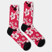CHAUSSETTE CHERRY BLOSSOM - SAKURA (ROUGE) (Droite)