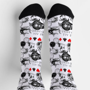 Chaussette cheshire cat classique alice dans l'art du pays de