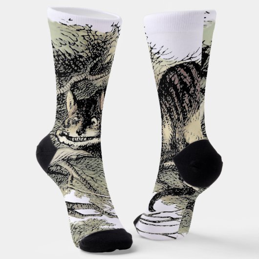 Chaussette Cheshire Chat Alice Wonderland Classic (Angulaire)