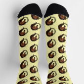 Chaussette Cheval Brown celtique Jaune (Haut)